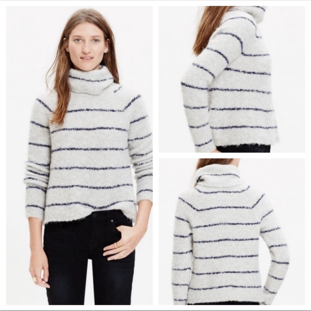 EUC Madewell roundtrip turtleneck sweater in stripe